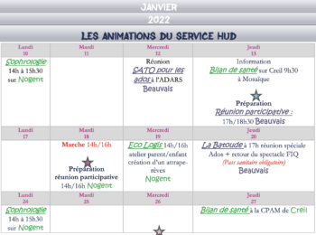 programme janvier ateliers 2022